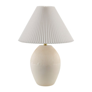   Modern European furniture - Ceramic Pleated Linen Table Lamp - www.oroa.com | Oroa.com