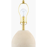 Modern European furniture - Ceramic Pleated Linen Table Lamp - www.oroa.com