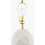 Modern European furniture - Ceramic Pleated Linen Table Lamp - www.oroa.com