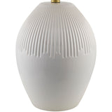 Modern European furniture - Ceramic Pleated Linen Table Lamp - www.oroa.com