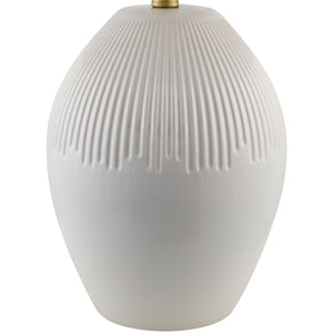   Modern European furniture - Ceramic Pleated Linen Table Lamp - www.oroa.com | Oroa.com