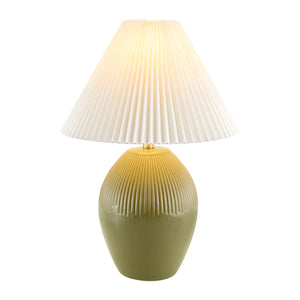   Modern European furniture - Ceramic Pleated Linen Table Lamp - www.oroa.com | Oroa.com