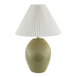   Modern European furniture - Ceramic Pleated Linen Table Lamp - www.oroa.com | Oroa.com