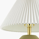 Modern European furniture - Ceramic Pleated Linen Table Lamp - www.oroa.com