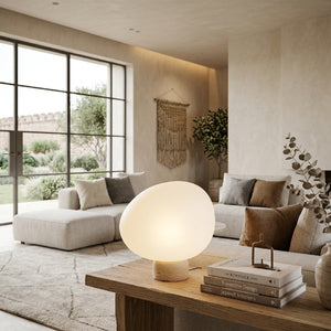   Modern European furniture - Travertine Base Table Lamp - www.oroa.com | Oroa.com