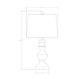 Modern European furniture - Black Iron Linen Table Lamp - www.oroa.com