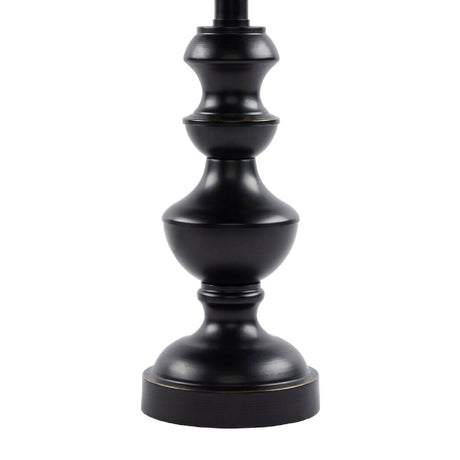 Modern European furniture - Black Iron Linen Table Lamp - www.oroa.com