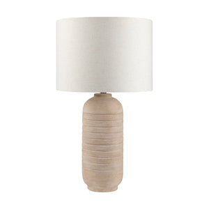   Modern European furniture - Beige Linen Ceramic Table Lamp - www.oroa.com | Oroa.com