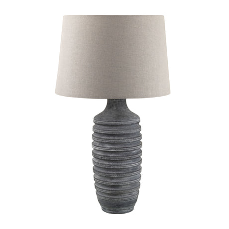   Modern European furniture - Gray Linen Accent Table Lamp L - www.oroa.com | Oroa.com