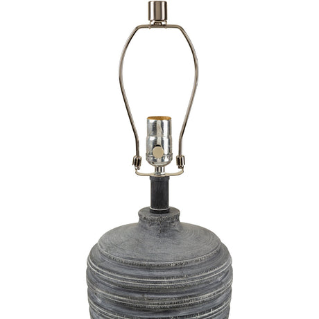 Modern European furniture - Gray Linen Accent Table Lamp S - www.oroa.com