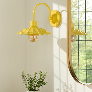   Modern European furniture - Scalloped Metal Shade Wall Lamp - www.oroa.com | Oroa.com