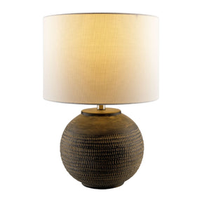 Modern European furniture - Glazed Black Ceramic Table Lamp - www.oroa.com