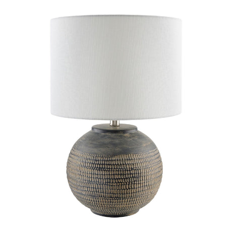 Modern European furniture - Glazed Black Ceramic Table Lamp - www.oroa.com