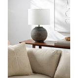 Modern European furniture - Glazed Black Ceramic Table Lamp - www.oroa.com