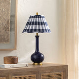 Modern European furniture - Blue Linen Ceramic Table Lamp - www.oroa.com