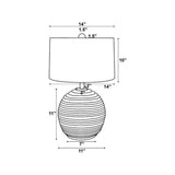 Modern European furniture - Natural Acacia Accent Table Lamp - www.oroa.com