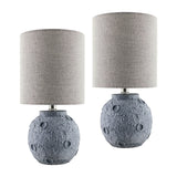 Modern European furniture - Textured Round Base Table Lamps (2) - www.oroa.com