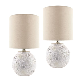 Modern European furniture - Textured Round Base Table Lamps (2) - www.oroa.com
