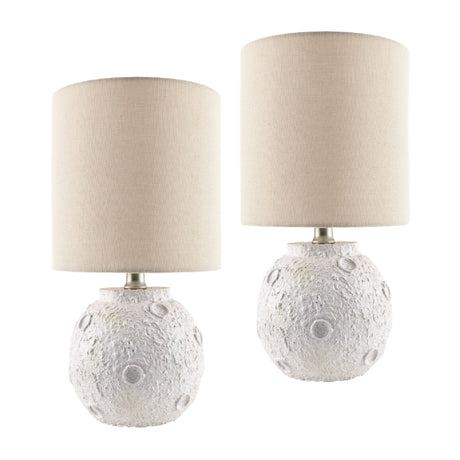   Modern European furniture - Textured Round Base Table Lamps (2) - www.oroa.com | Oroa.com