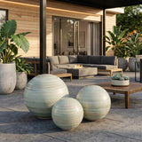 Modern European furniture - Glass Sphere Outdoor Sculpture Set (3) - www.oroa.com