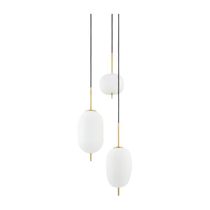   Modern European furniture - 3-Light White Glass Chandelier - www.oroa.com | Oroa.com