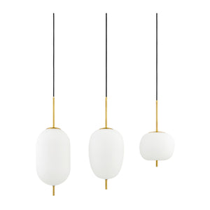   Modern European furniture - 3-Light White Glass Chandelier - www.oroa.com | Oroa.com