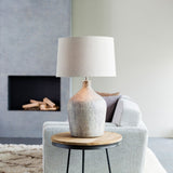 Modern European furniture - Distressed Taupe Glass Table Lamp - www.oroa.com