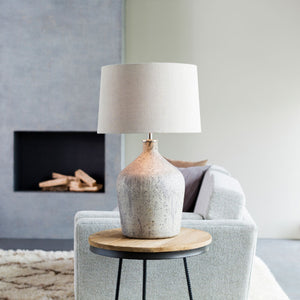   Modern European furniture - Distressed Taupe Glass Table Lamp - www.oroa.com | Oroa.com