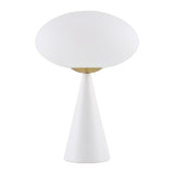 Modern European furniture - White Conical Iron Table Lamp - www.oroa.com