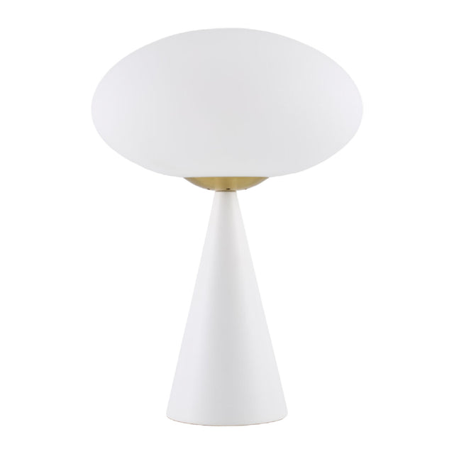 Modern European furniture - White Conical Iron Table Lamp - www.oroa.com