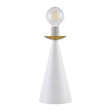 Modern European furniture - White Conical Iron Table Lamp - www.oroa.com