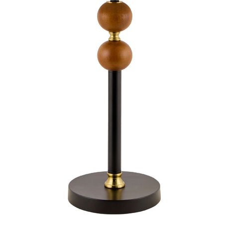Modern European furniture - Beige Linen Rubberwood Table Lamp - www.oroa.com