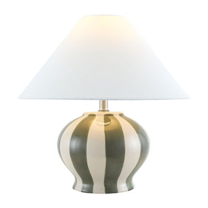   Modern European furniture - Lined Round Ceramic Table Lamp - www.oroa.com | Oroa.com