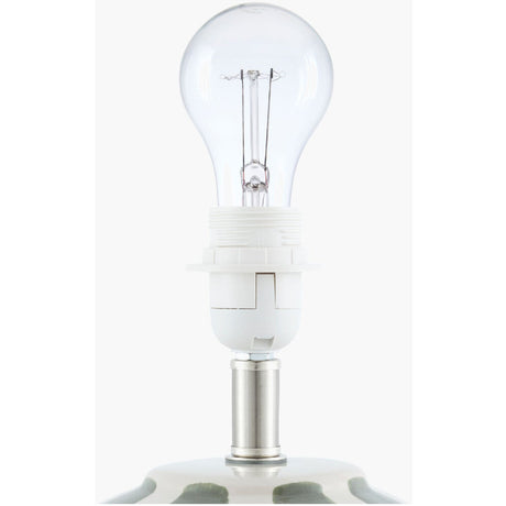 Modern European furniture - Lined Round Ceramic Table Lamp - www.oroa.com