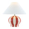 Modern European furniture - Lined Round Ceramic Table Lamp - www.oroa.com