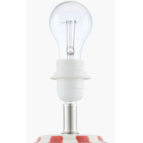 Modern European furniture - Lined Round Ceramic Table Lamp - www.oroa.com