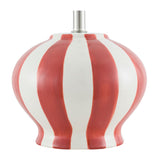 Modern European furniture - Lined Round Ceramic Table Lamp - www.oroa.com