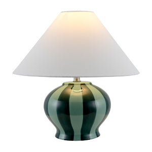   Modern European furniture - Lined Round Ceramic Table Lamp - www.oroa.com | Oroa.com