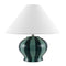Modern European furniture - Lined Round Ceramic Table Lamp - www.oroa.com