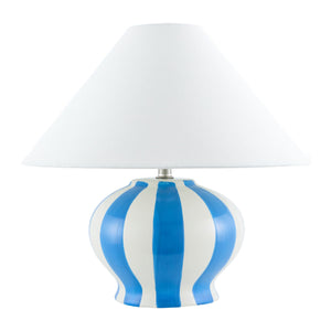   Modern European furniture - Lined Round Ceramic Table Lamp - www.oroa.com | Oroa.com