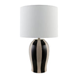 Modern European furniture - Striped Ceramic Table Lamp - www.oroa.com