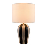 Modern European furniture - Striped Ceramic Table Lamp - www.oroa.com