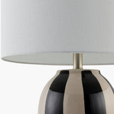 Modern European furniture - Striped Ceramic Table Lamp - www.oroa.com