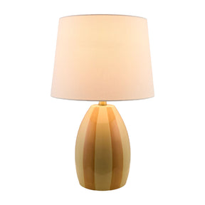 Modern European furniture - Yellow Striped Ceramic Table Lamp - www.oroa.com