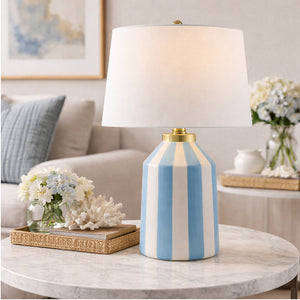   Modern European furniture - Vertical Lined Ceramic Table Lamp - www.oroa.com | Oroa.com