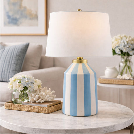  Modern European furniture - Vertical Lined Ceramic Table Lamp - www.oroa.com | Oroa.com