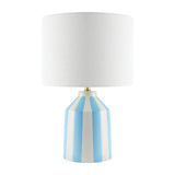 Modern European furniture - Vertical Lined Ceramic Table Lamp - www.oroa.com