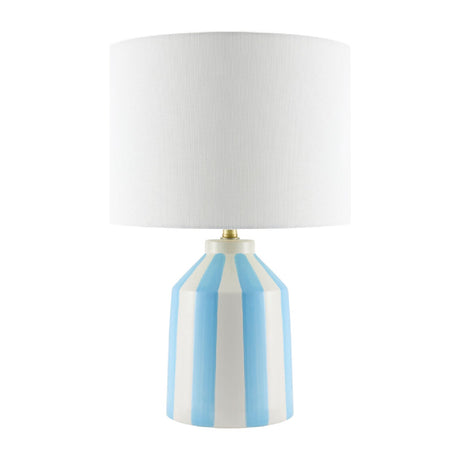 Modern European furniture - Vertical Lined Ceramic Table Lamp - www.oroa.com