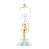 Modern European furniture - Vertical Lined Ceramic Table Lamp - www.oroa.com