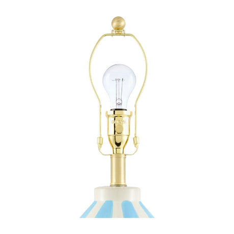 Modern European furniture - Vertical Lined Ceramic Table Lamp - www.oroa.com